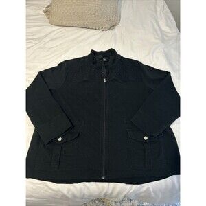 Lauren Active Ralph Lauren Extra Large Womens Black Full Zip Pocket Jacket